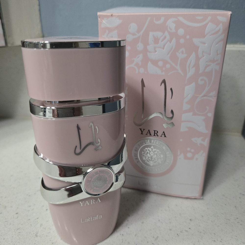 Ara Pink and Silver Perfume Bottle